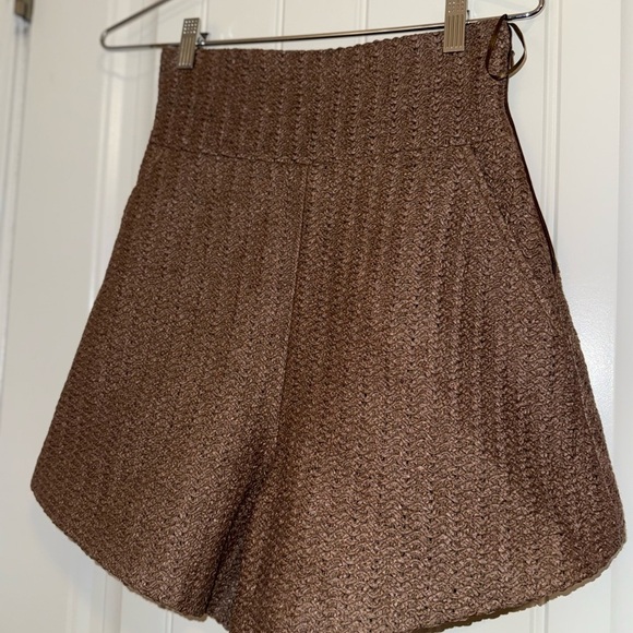 Maria Vittoria Paolillo Pants - High Waist Brown Flared Shorts